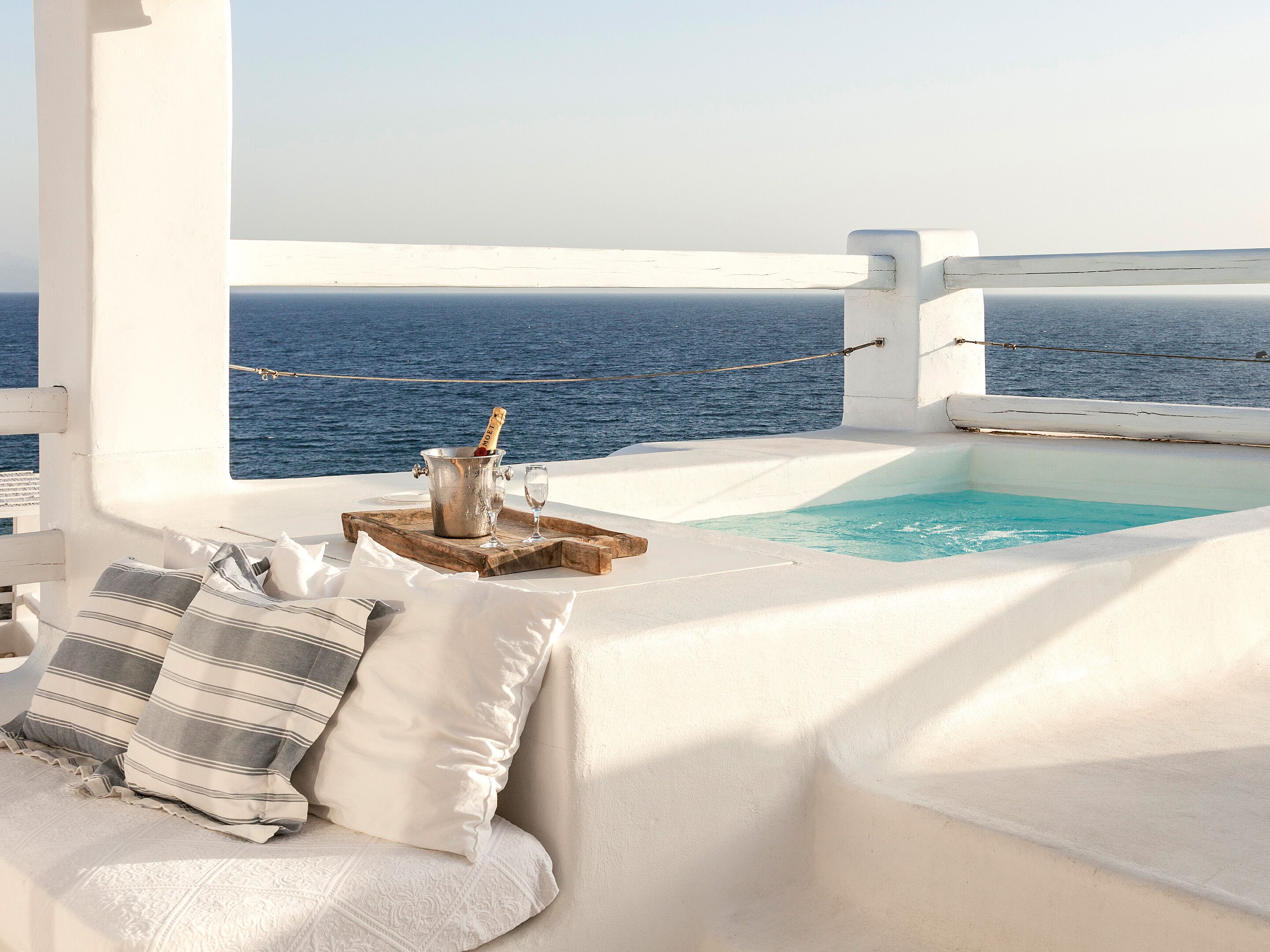 Royal Blu Mansion (Mykonos Royal Villa) with Private Pool | Pemandangan pantai/laut