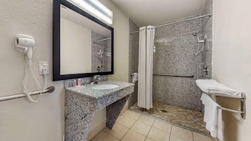 Desk, blackout curtains, iron/ironing board, free WiFi