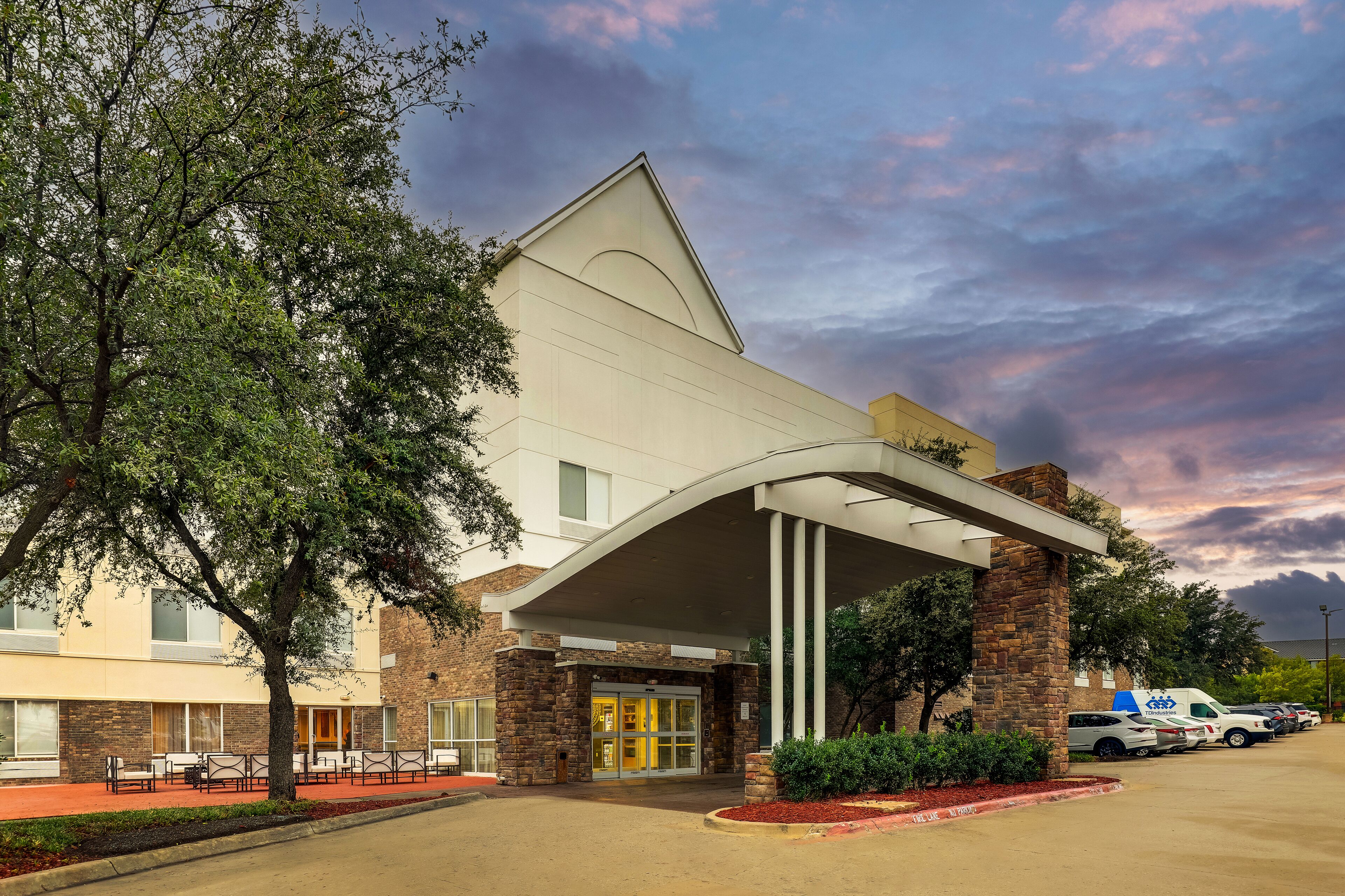 front of property – evening/night