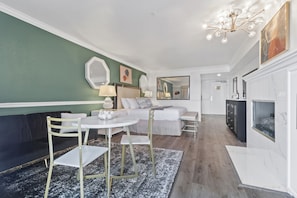 Desk, blackout curtains, iron/ironing board, free WiFi