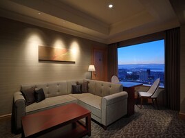 Minibar, odada kasa, masa, güneşlik/perde 