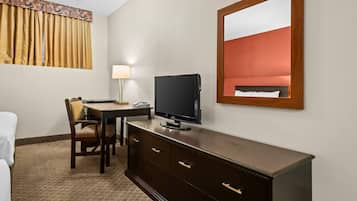 Standard Room, 2 Queen Beds (Basement) | In-room safe, desk, iron/ironing board, alarm clocks
