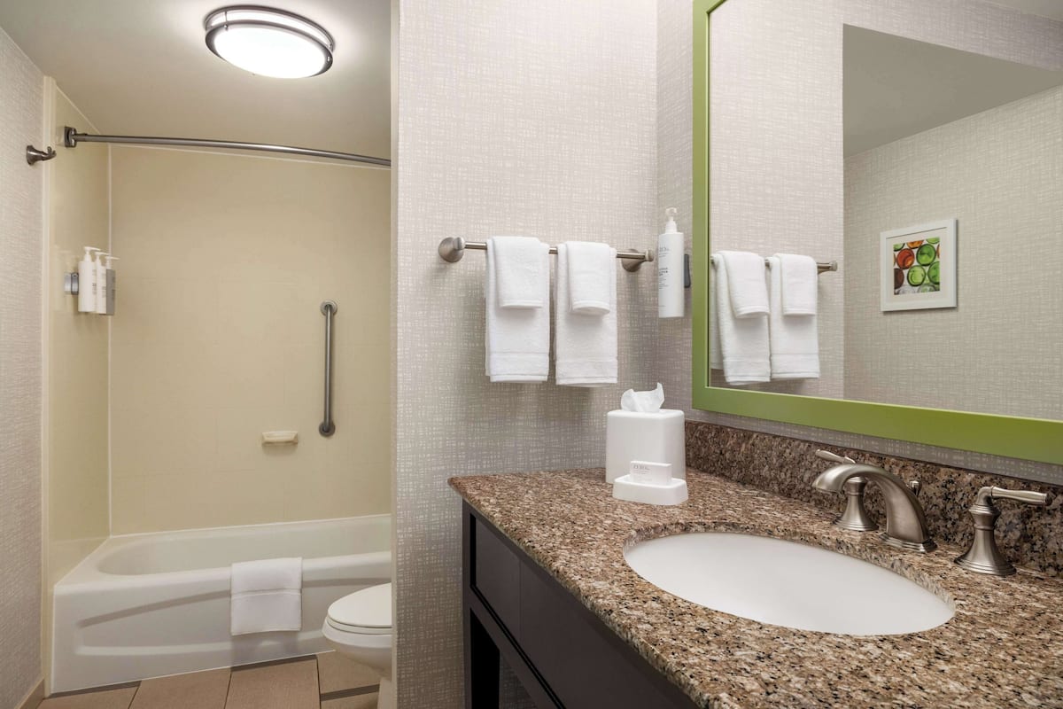 shower, free toiletries, hair dryer, bathrobes