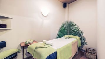 Steam room, aromatherapy, Swedish massages, body wraps, body scrubs