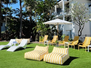 2 outdoor pools, sun loungers