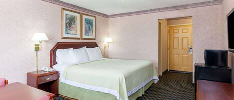 Una scrivania, Wi-Fi gratuito, lenzuola