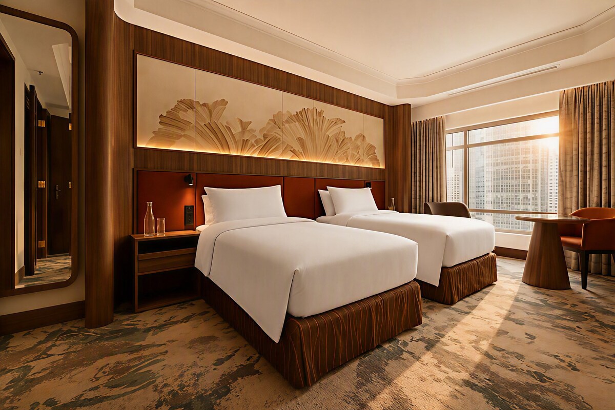 Luxe beddengoed, donsdekens, pillowtop-bedden, een minibar