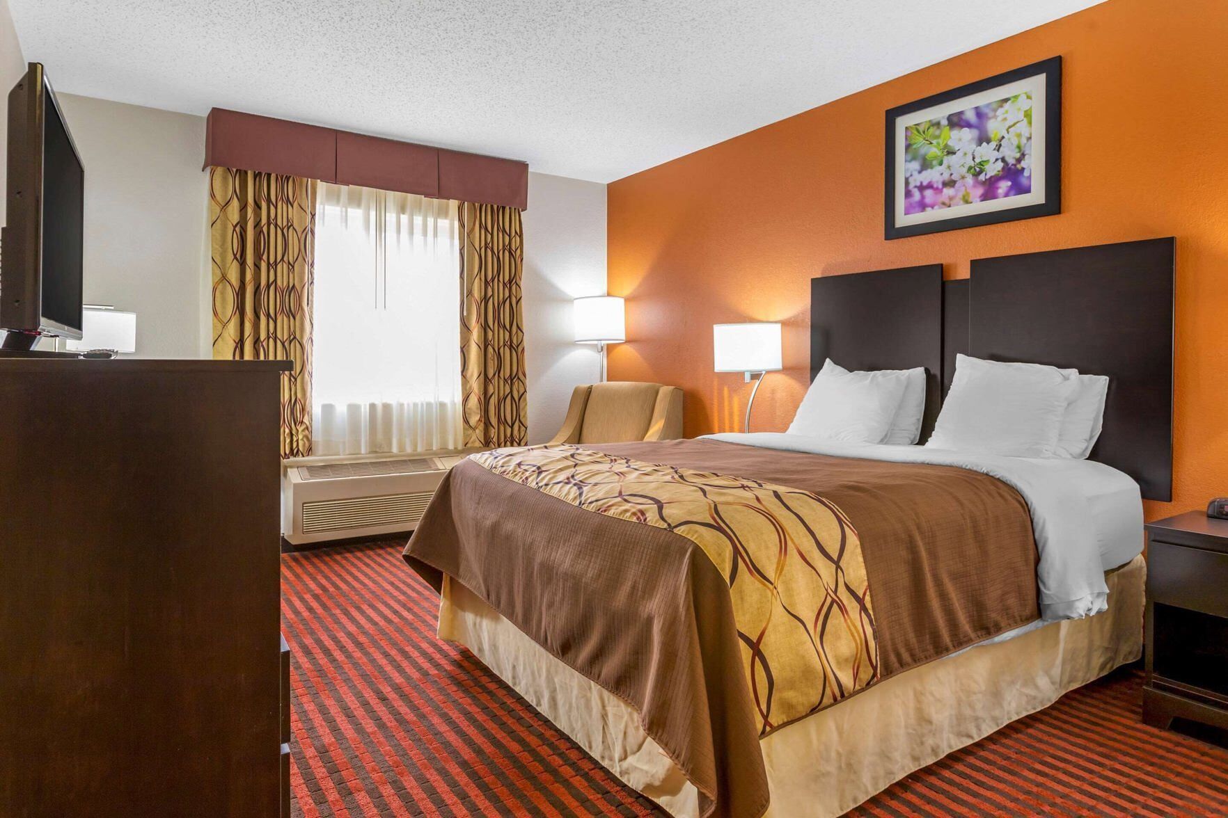 In-room safe, desk, blackout curtains, iron/ironing board