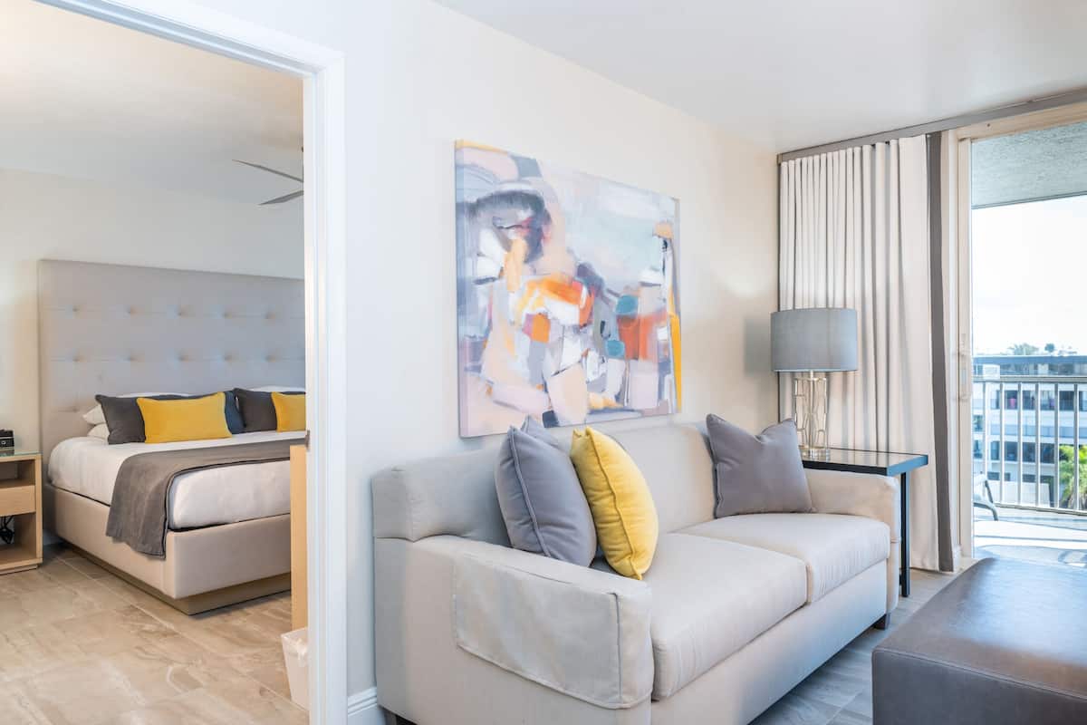 42-inch flat-screen tv with cable channels, tv, pay films