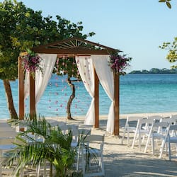 Outdoor wedding area