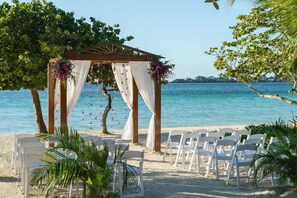 Outdoor wedding area