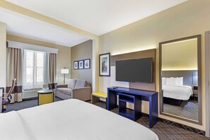 Room, 1 King Bed with Sofa bed, Non Smoking | Pillowtop beds, desk, laptop workspace, blackout drapes