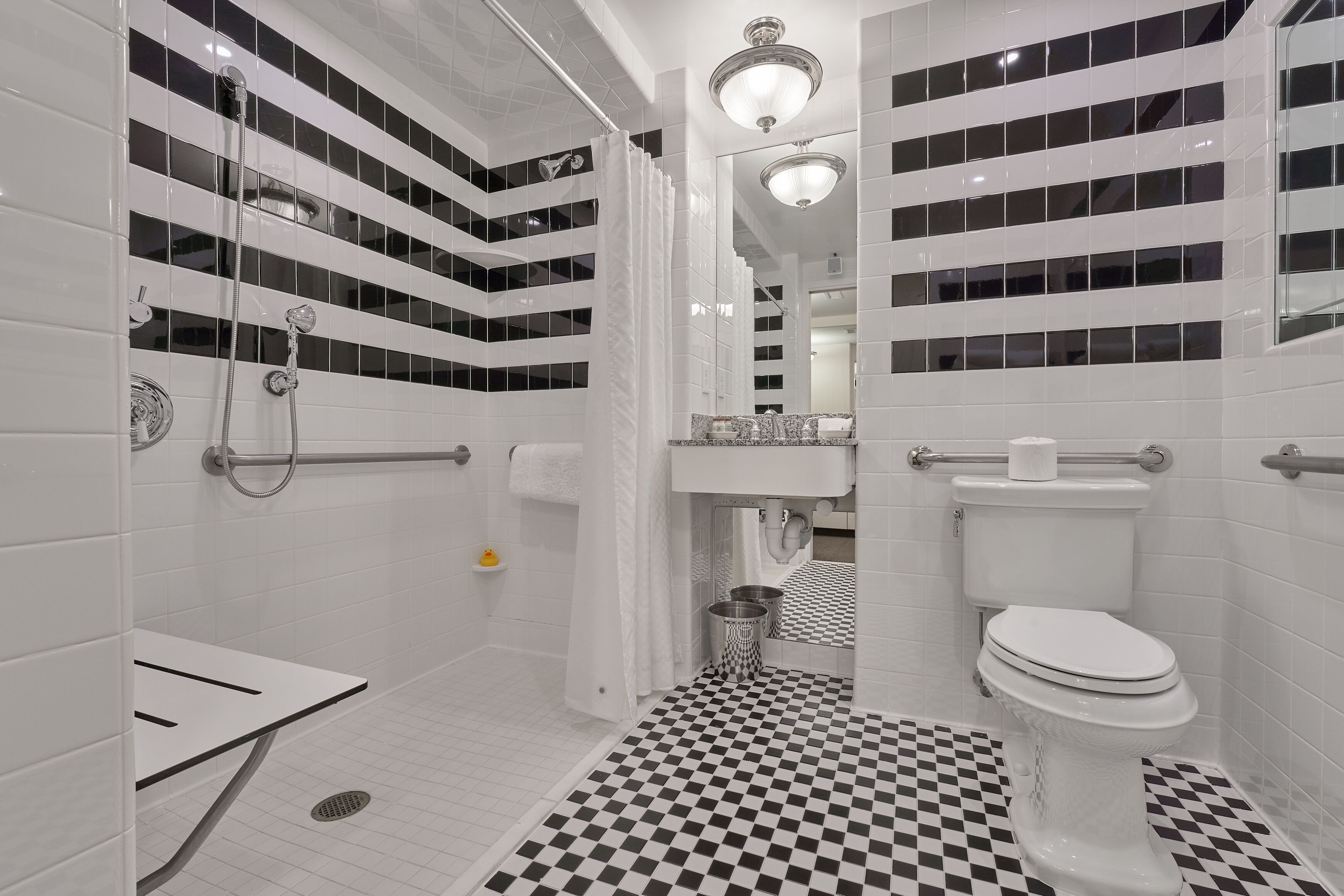 room, 1 queen bed, accessible | accessible bathroom