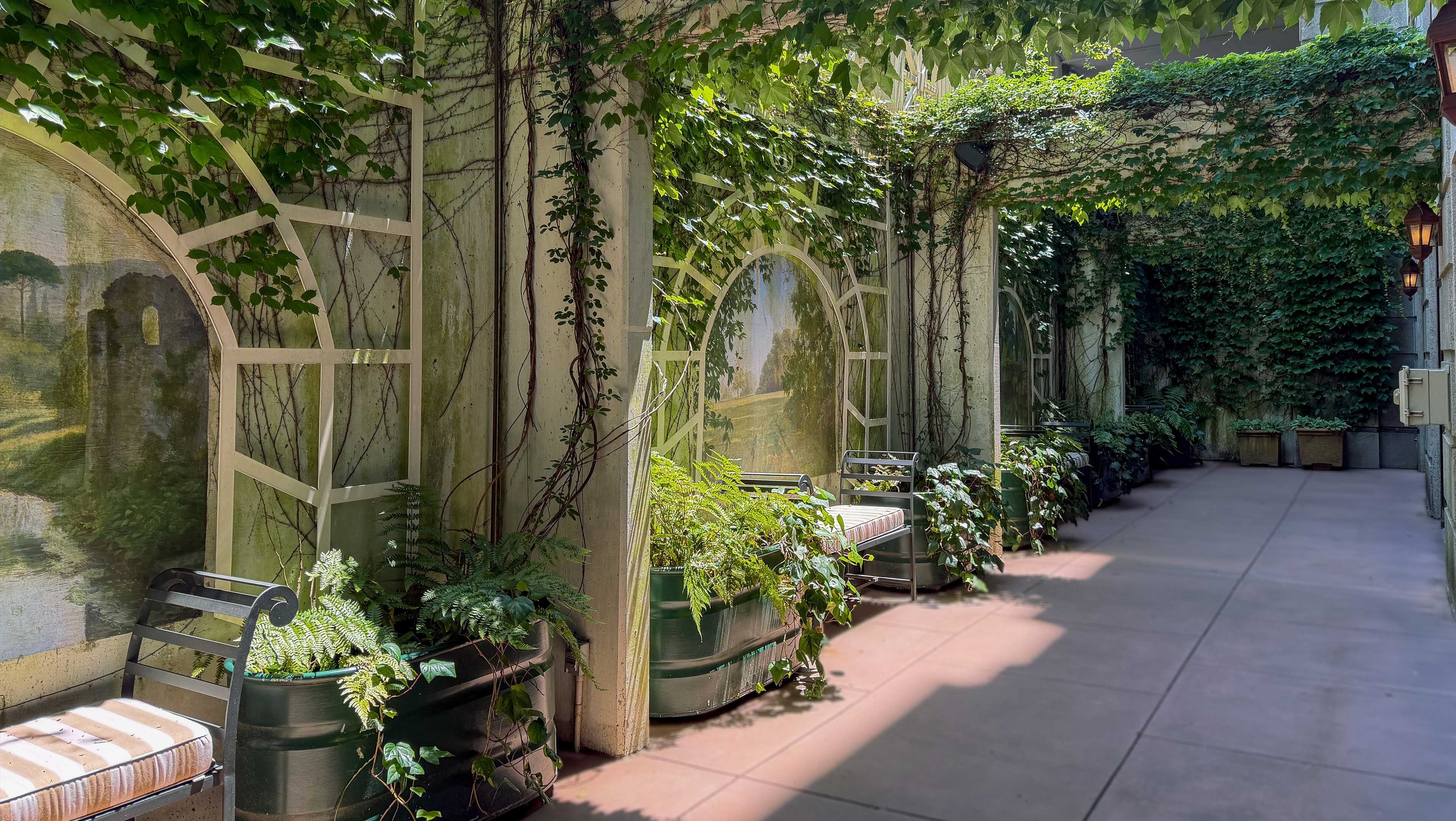 Outdoor banquet area