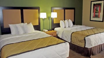 Studio, 2 Queen Beds, Non Smoking | Desk, iron/ironing board, free WiFi, bed sheets