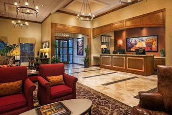 Hotel entrance and lobby at Sonesta Suites Scottsdale Gainey Ranch
