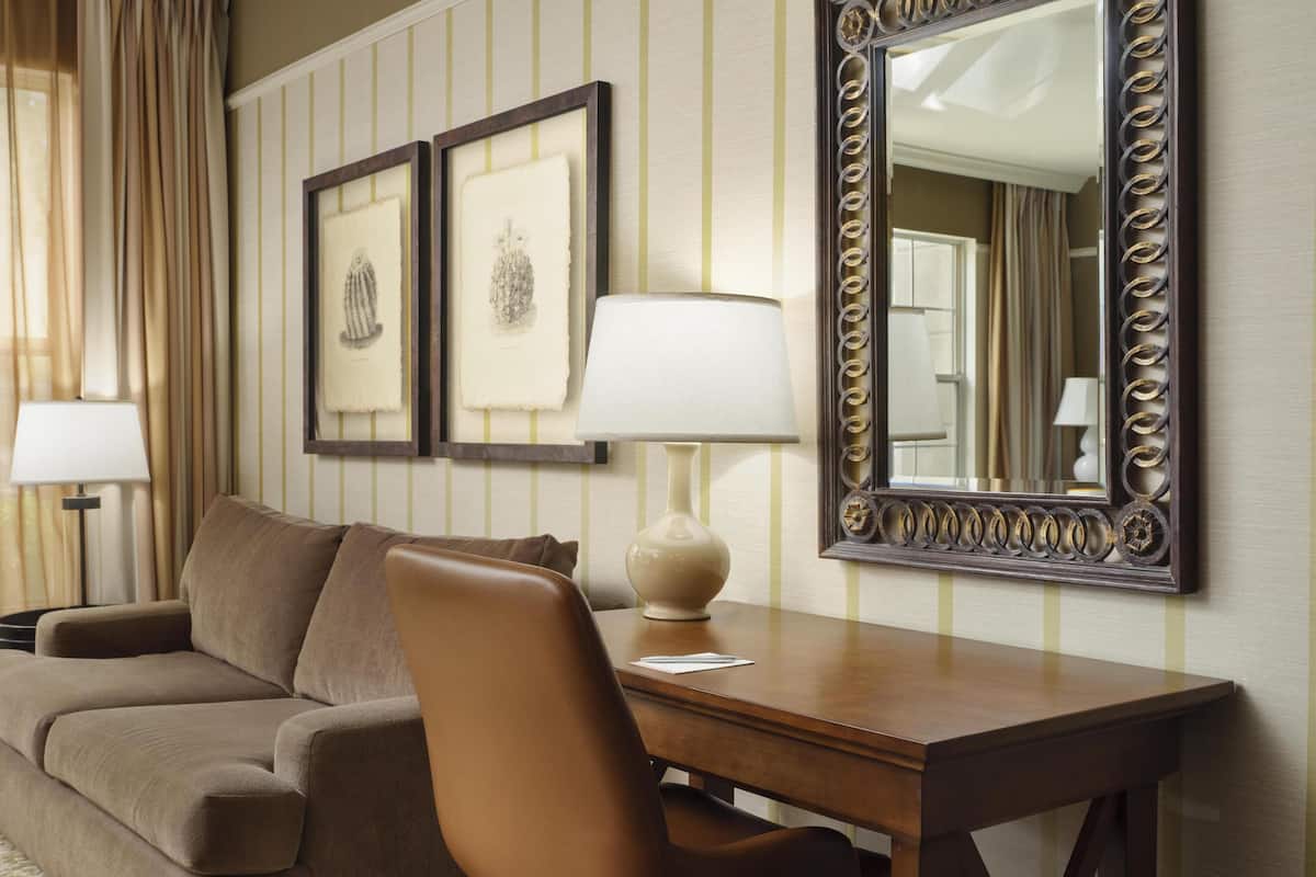 Hypo-allergenic bedding, down duvets, in-room safe, desk