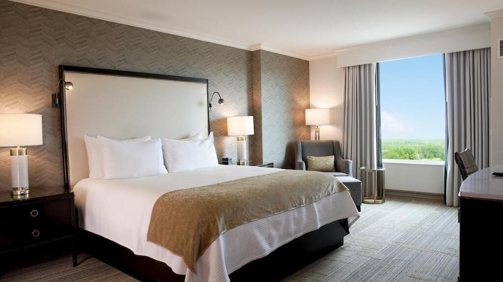 Premium bedding, down comforters, pillowtop beds, in-room safe