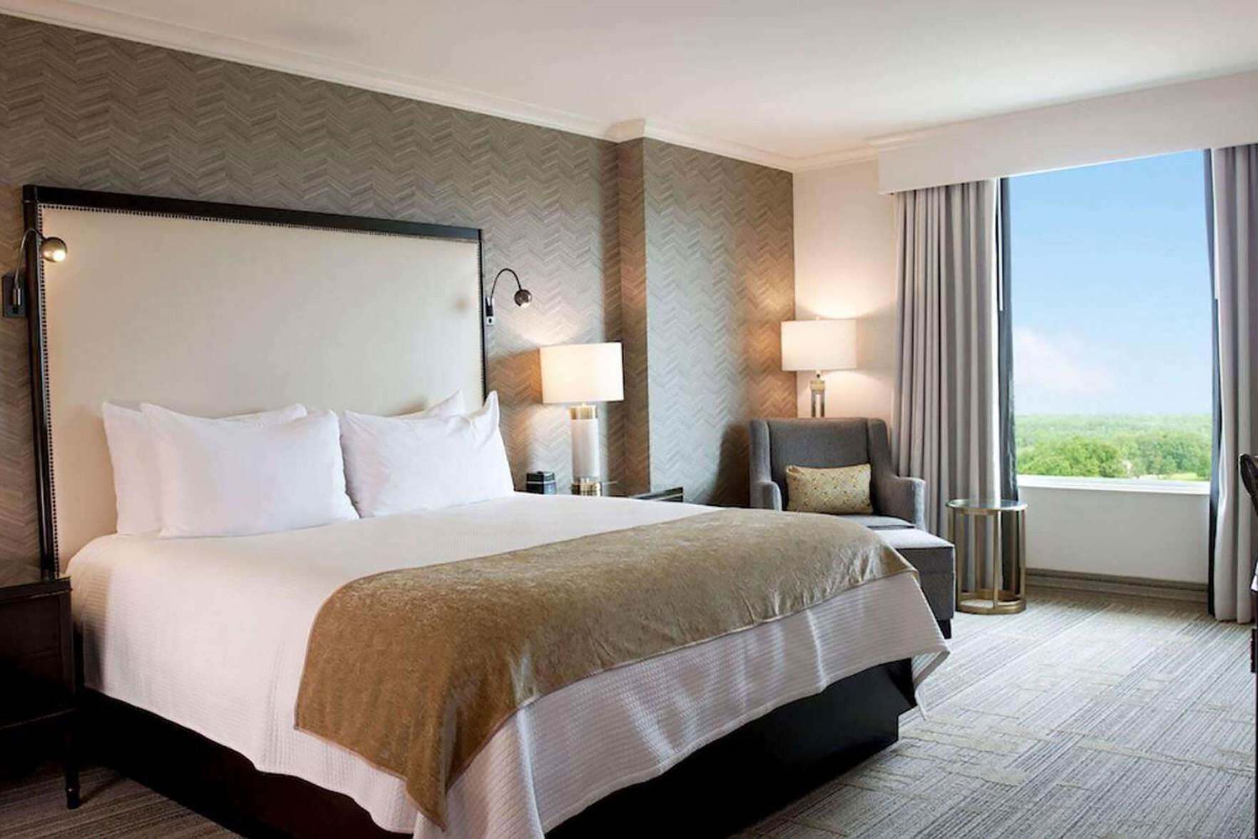 Premium bedding, down comforters, pillowtop beds, in-room safe