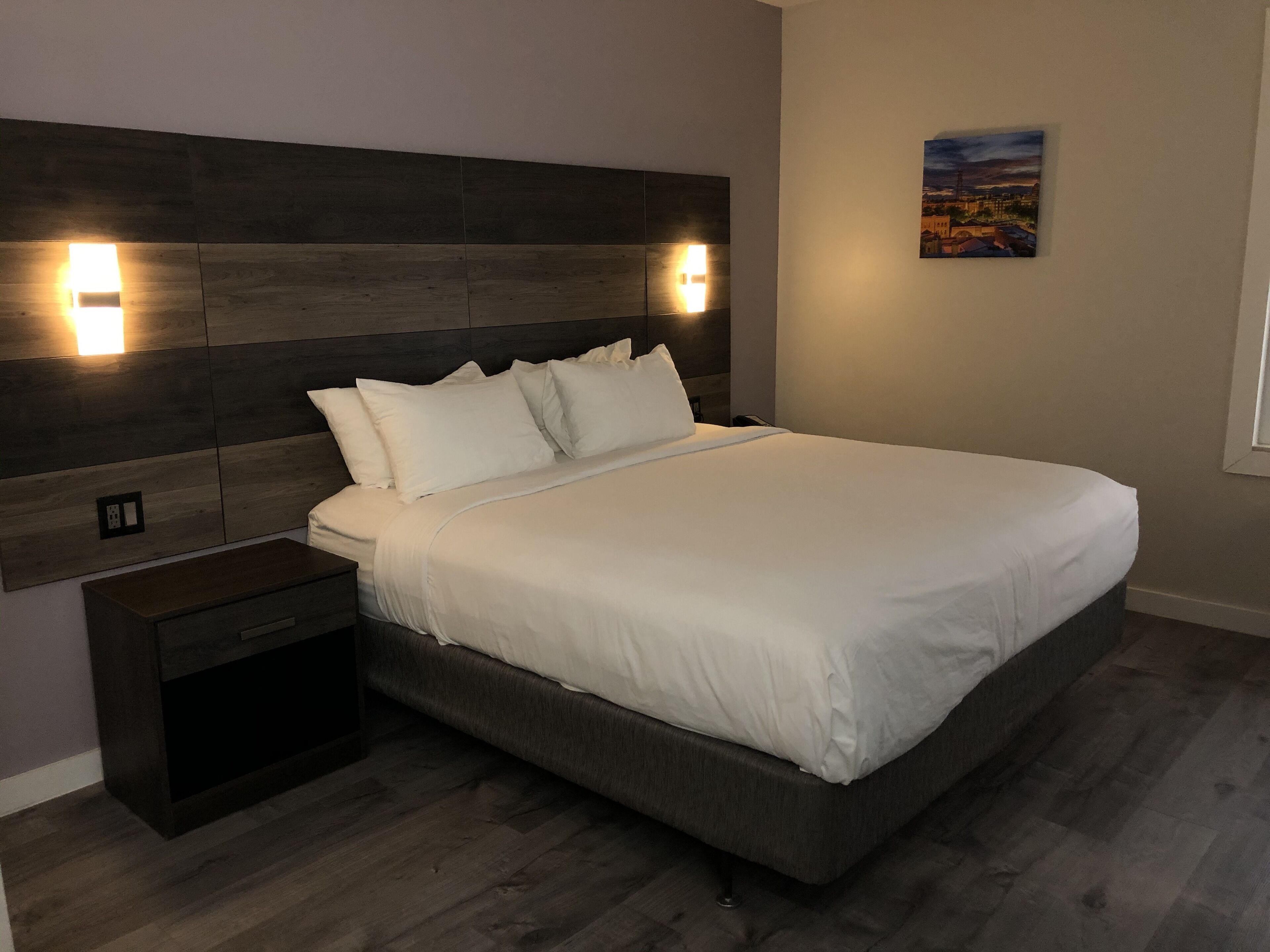 room, 1 king bed, accessible, non smoking (mobility/hearing, roll-in shower) | premium bedding, desk, blackout curtains, iron/ironing board