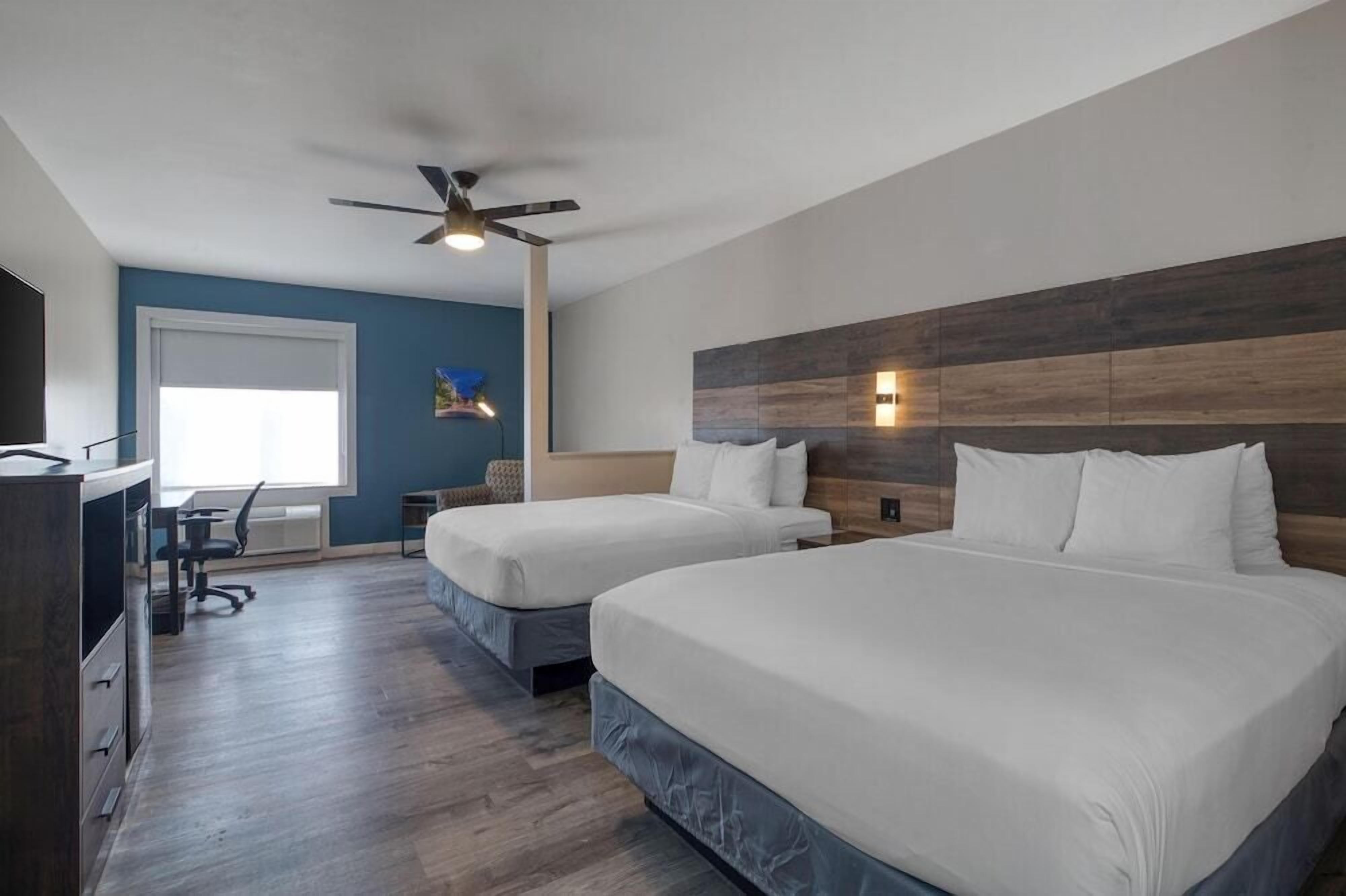 Premium bedding, desk, blackout curtains, free WiFi