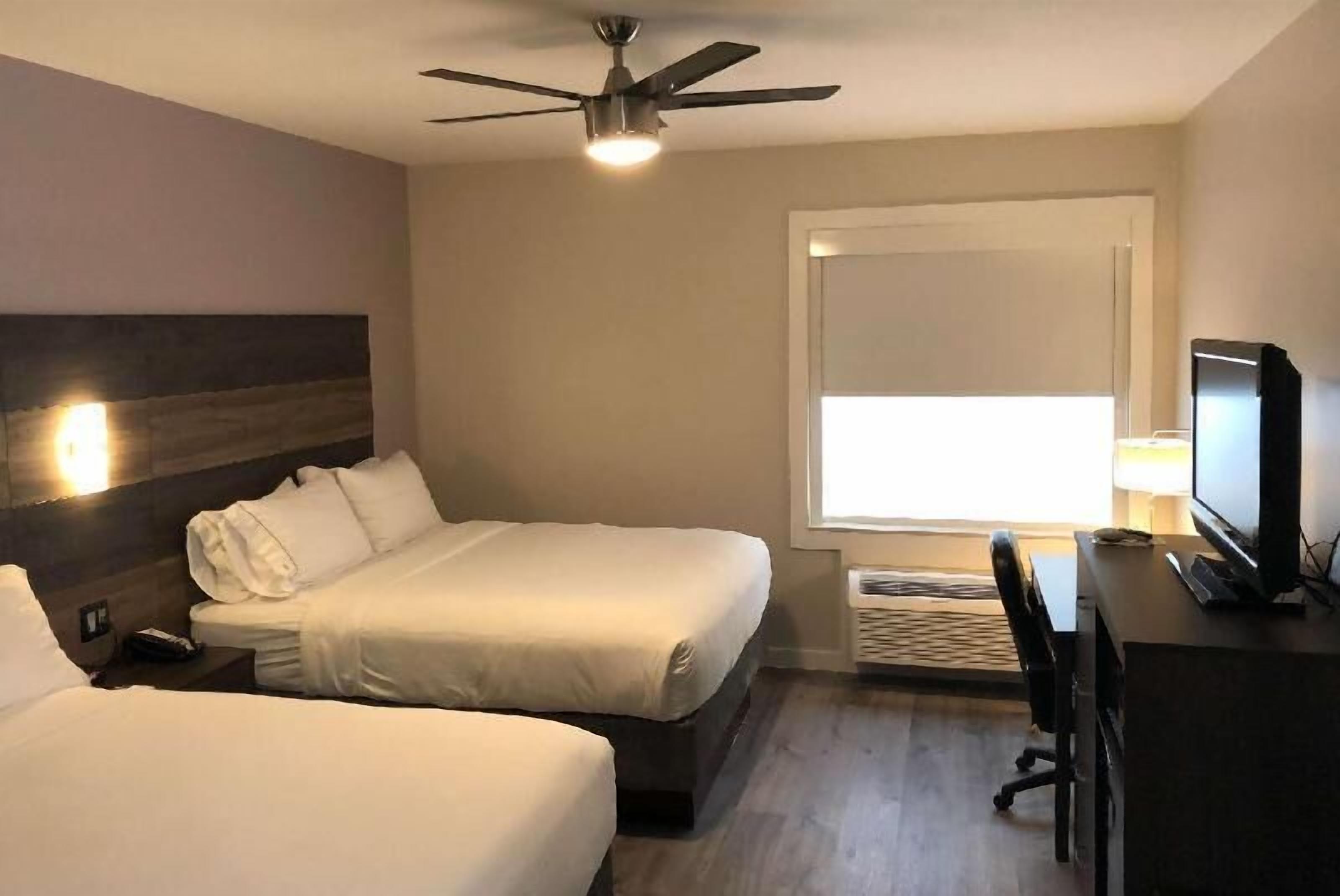 Premium bedding, desk, blackout curtains, free WiFi