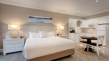 Egyptian cotton sheets, premium bedding, down duvets, minibar