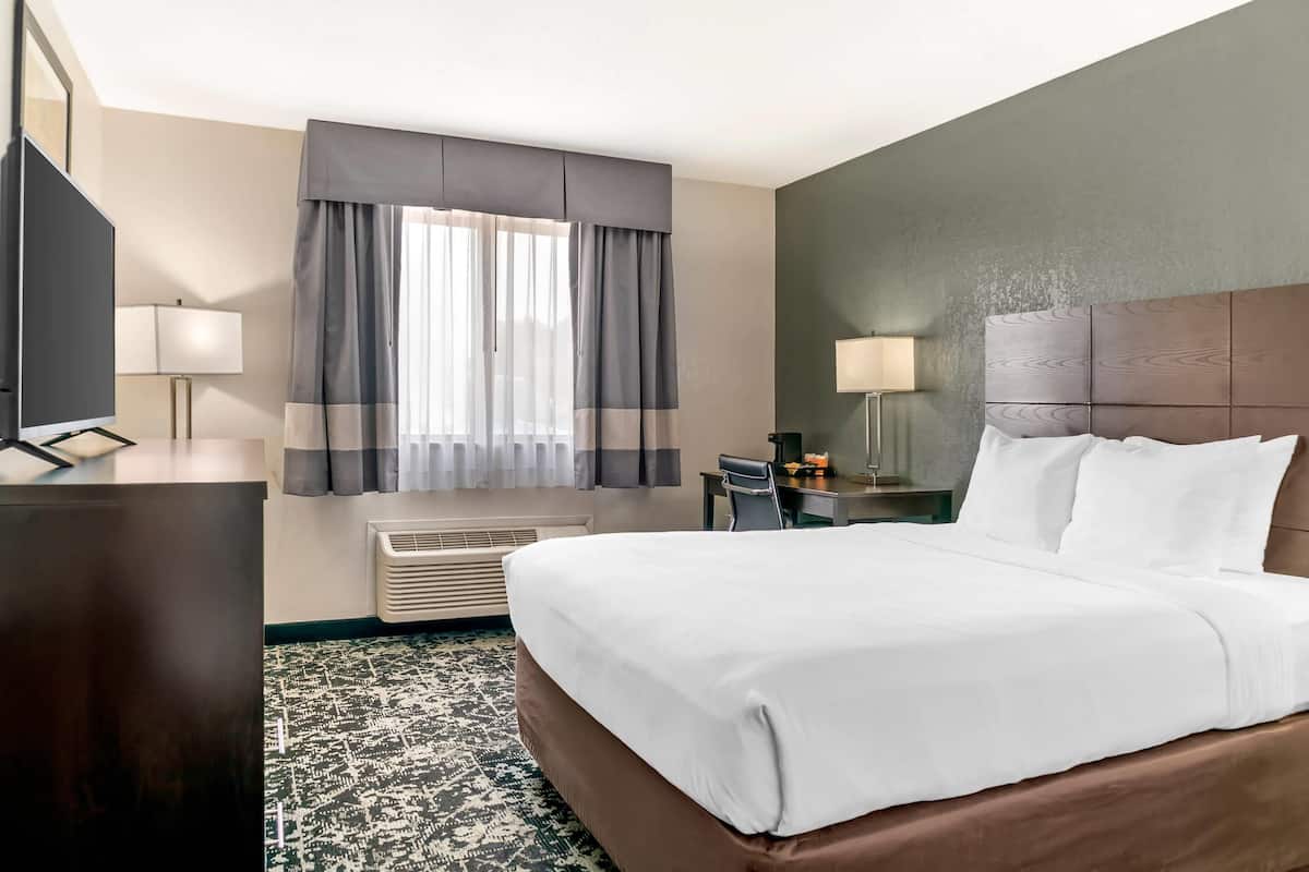 Room, 1 Queen Bed, Accessible, Non Smoking | Iron/ironing board, free WiFi, bed sheets, alarm clocks