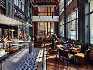 2 restauranter, frokost serveres