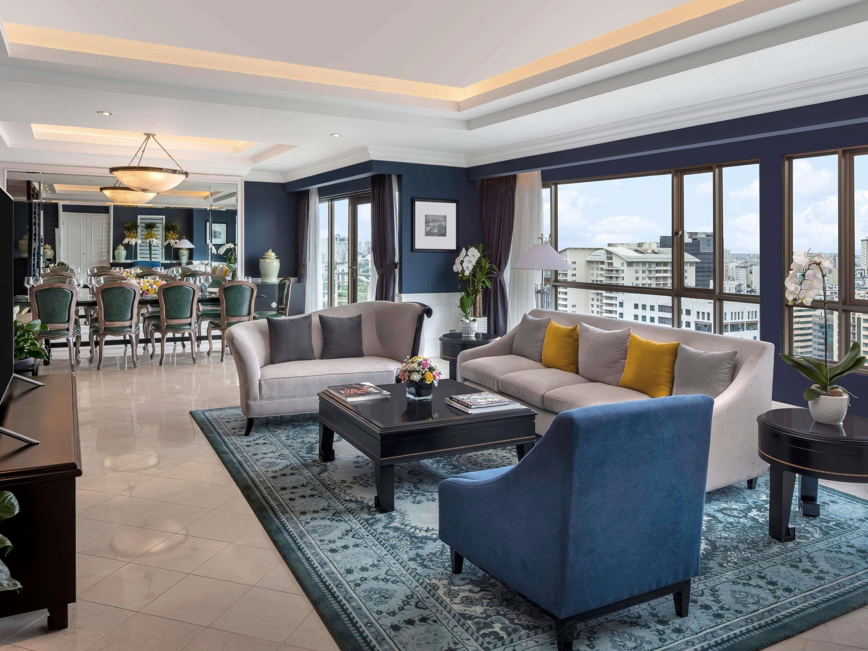 Presidentiële suite, 2 slaapkamers | Luxe beddengoed, een minibar, een kluis op de kamer, een bureau