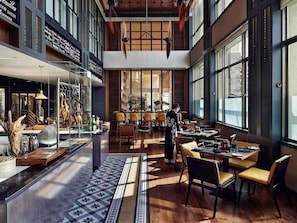 2 restauranter, frokost serveres