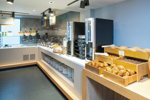 Free daily self-service breakfast