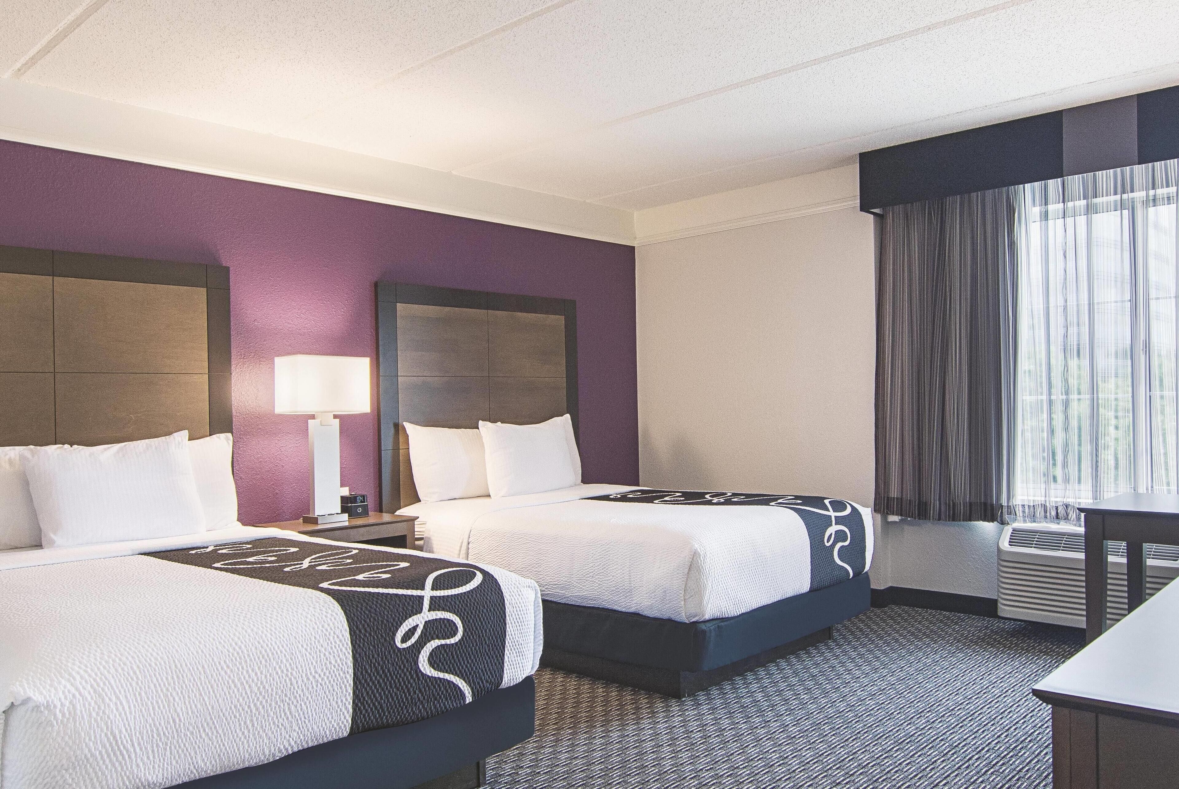 Room, 2 Double Beds, Non Smoking | Premium bedding, desk, laptop workspace, iron/ironing board