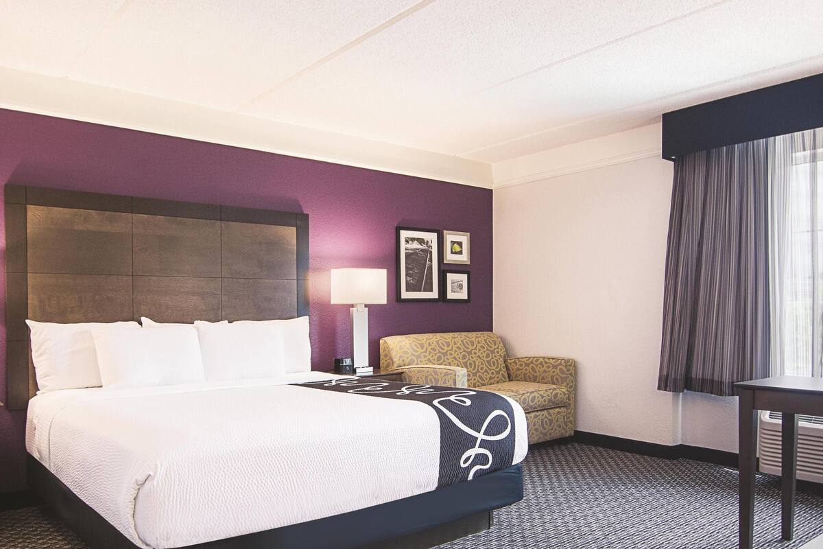 Room, 1 King Bed, Non Smoking | Premium bedding, desk, laptop workspace, iron/ironing board