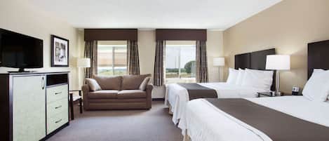 Deluxe Room, 2 Queen Beds, Non Smoking (2 Queen Beds with sofa bed) | Desk, iron/ironing board, free cots/infant beds, rollaway beds