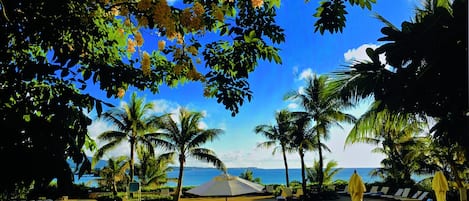 Indoor pool, seasonal outdoor pool, pool umbrellas, sun loungers