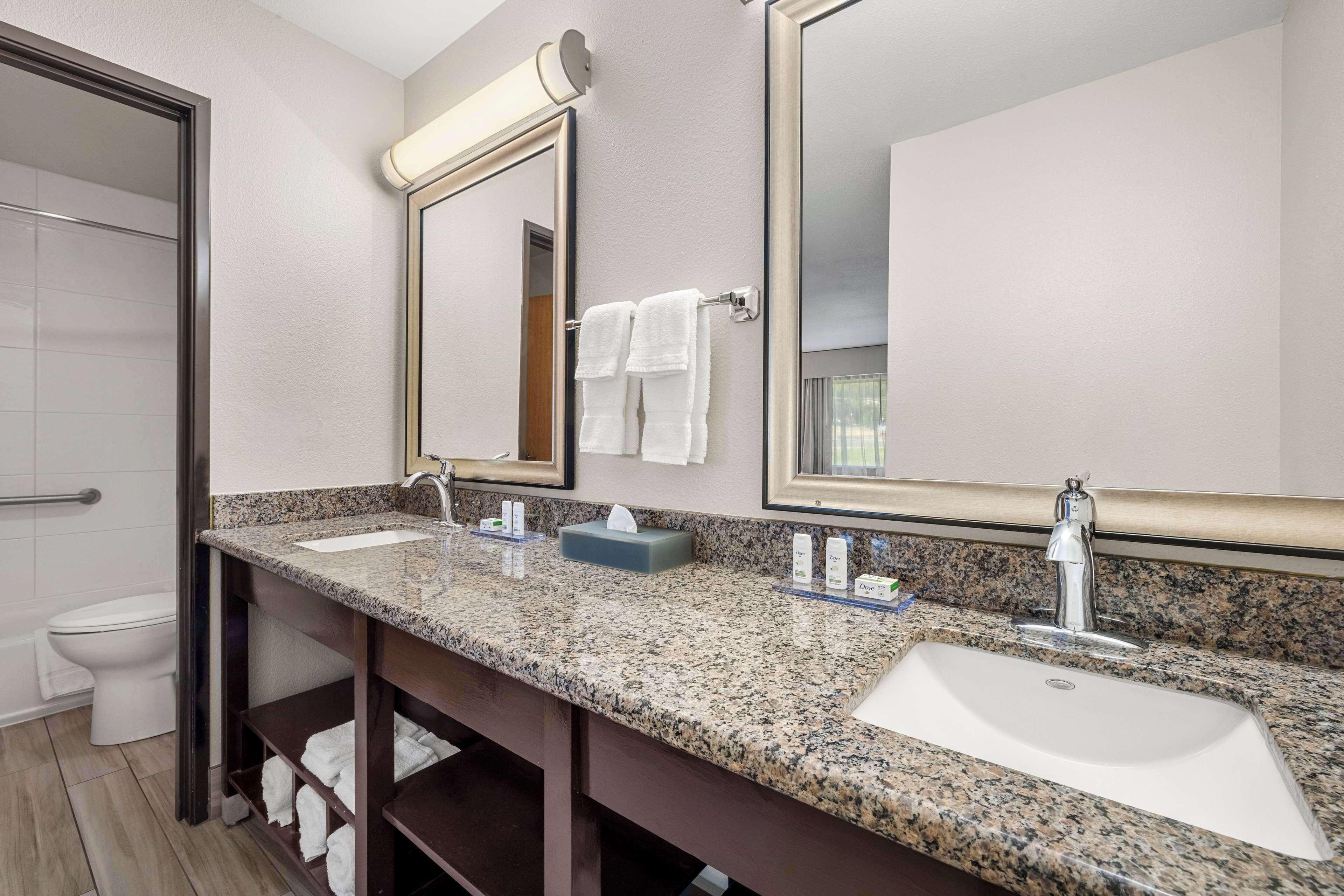 suite, 1 king bed, non smoking | bathroom | free toiletries, hair dryer, towels
