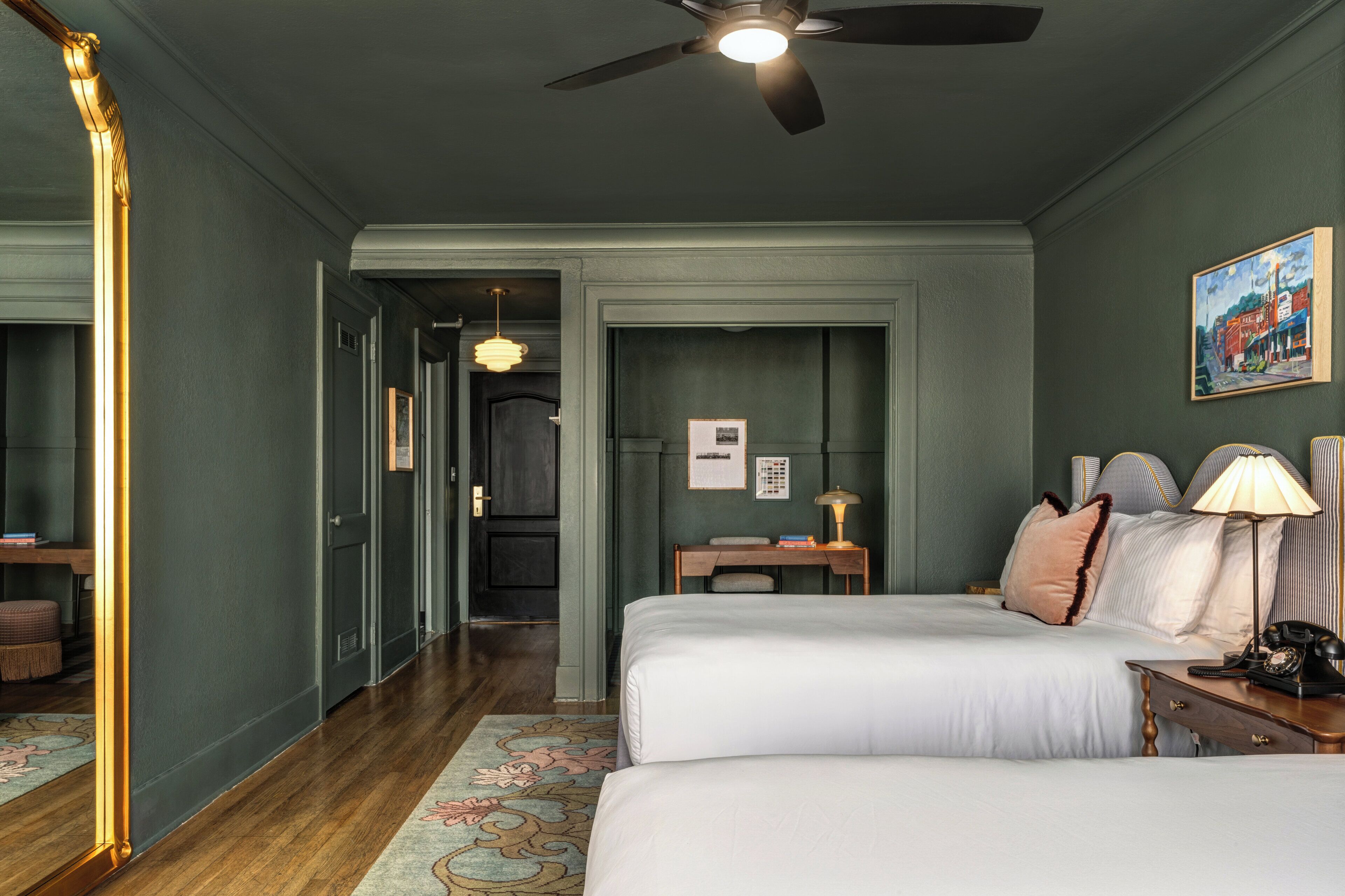 Pillowtop beds, in-room safe, blackout drapes, iron/ironing board