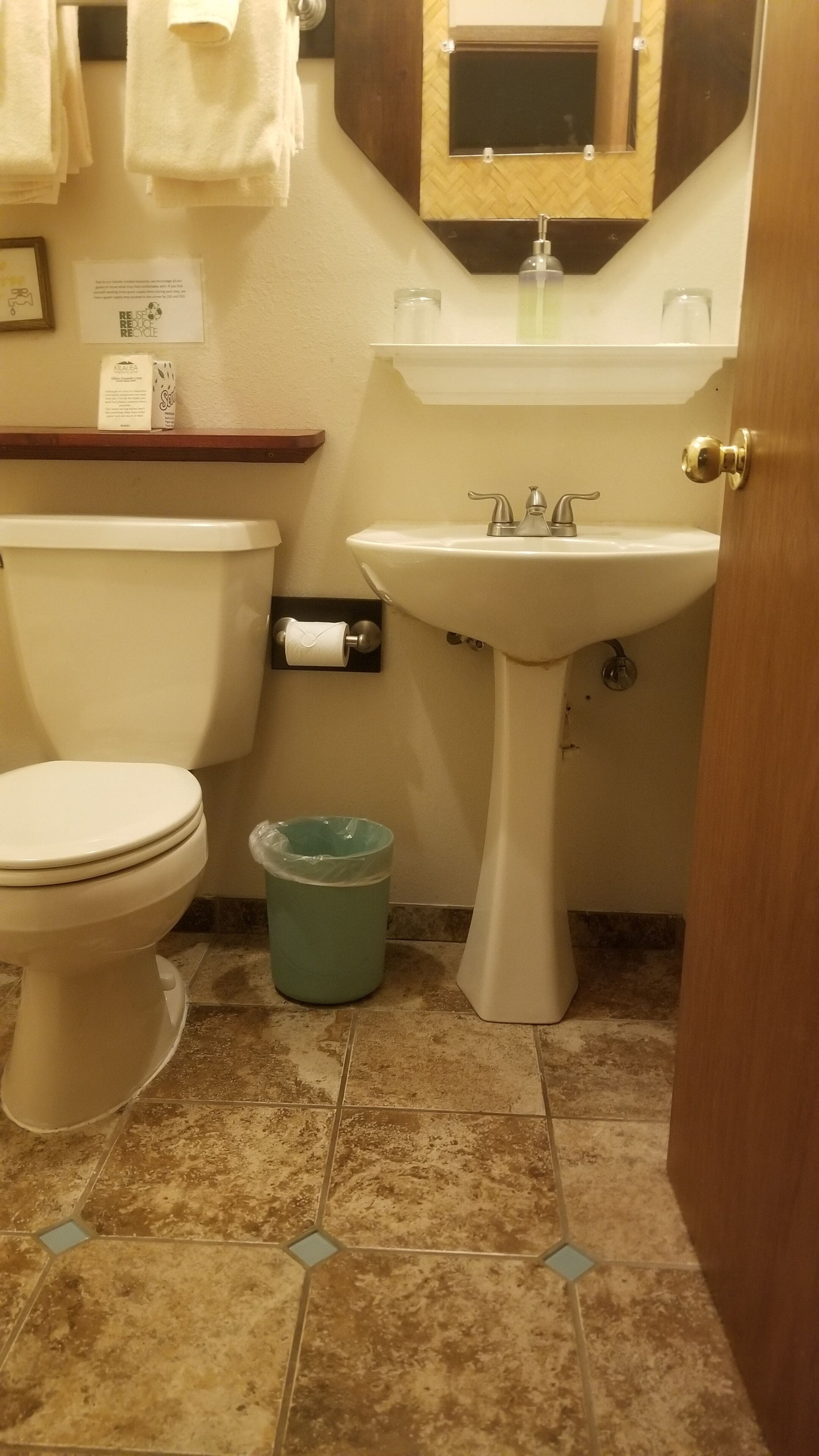 standard room, 1 queen bed, garden view (lokahi lodge) | bathroom | shower, hair dryer, towels, soap