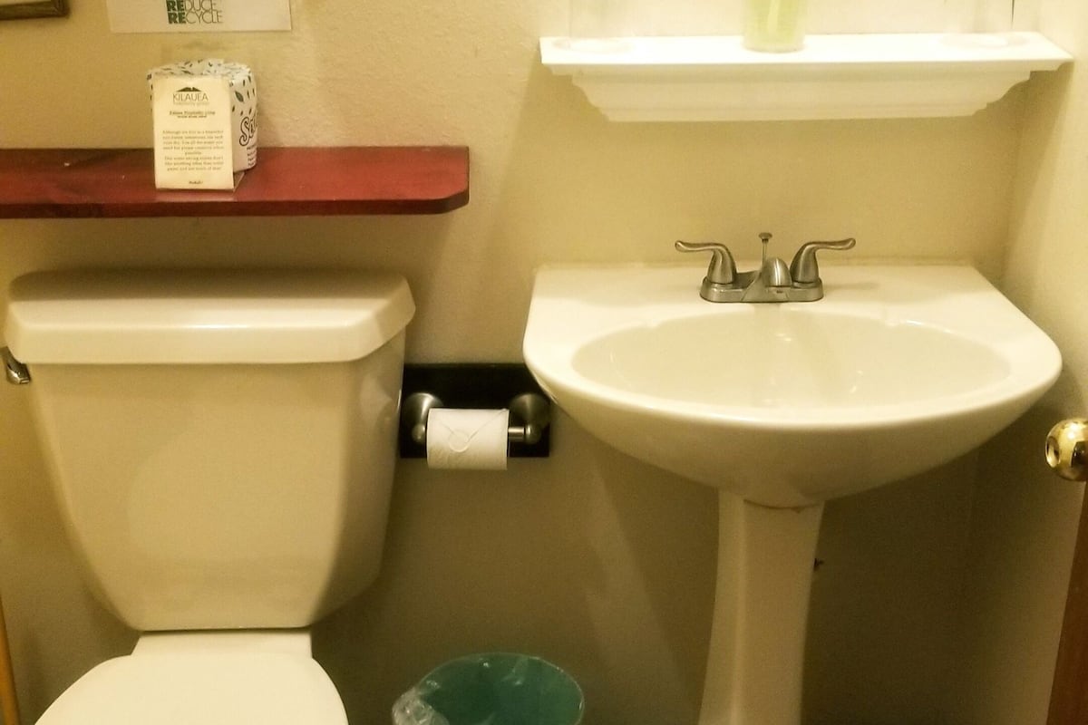 standard room, 1 queen bed, garden view (lokahi lodge) | bathroom | shower, hair dryer, towels, soap