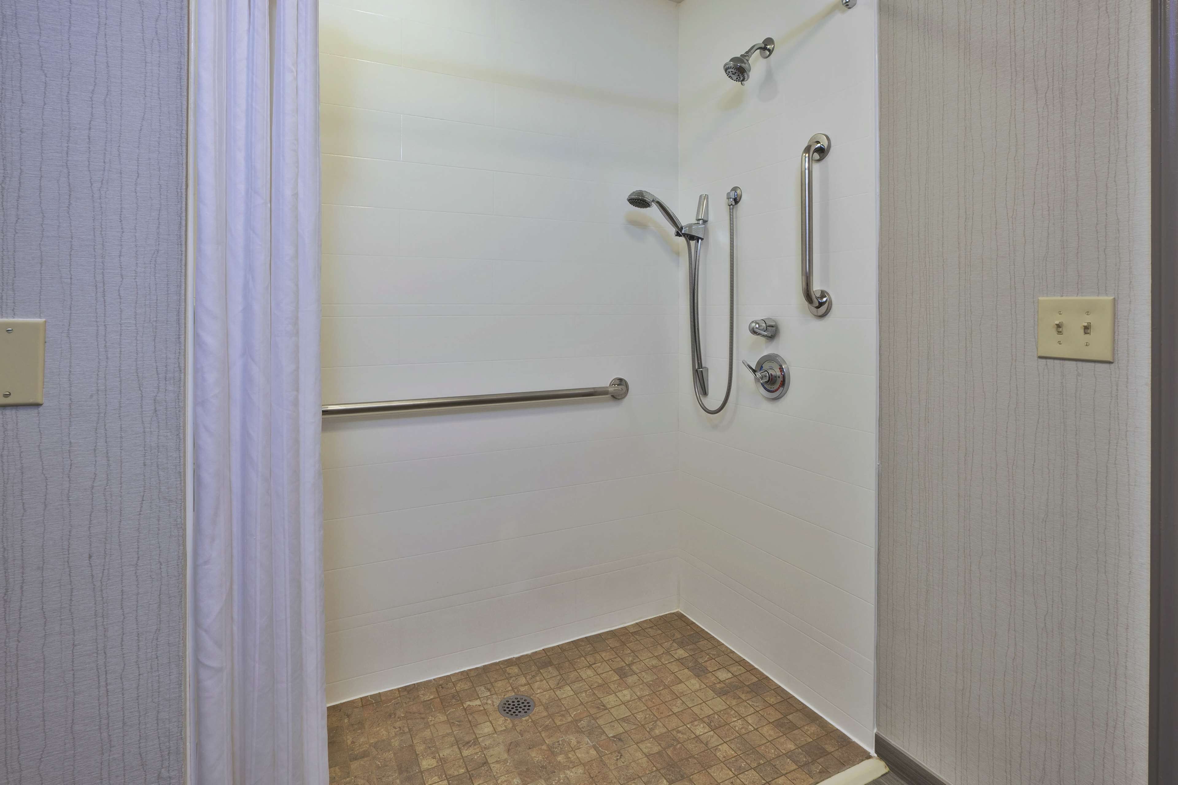 suite, 2 double beds, accessible, non smoking (roll-in shower) | bathroom shower