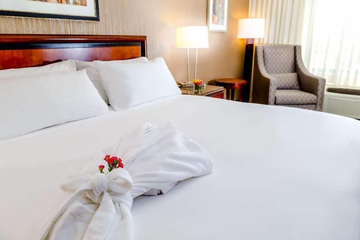 Premium bedding, pillowtop beds, in-room safe, desk