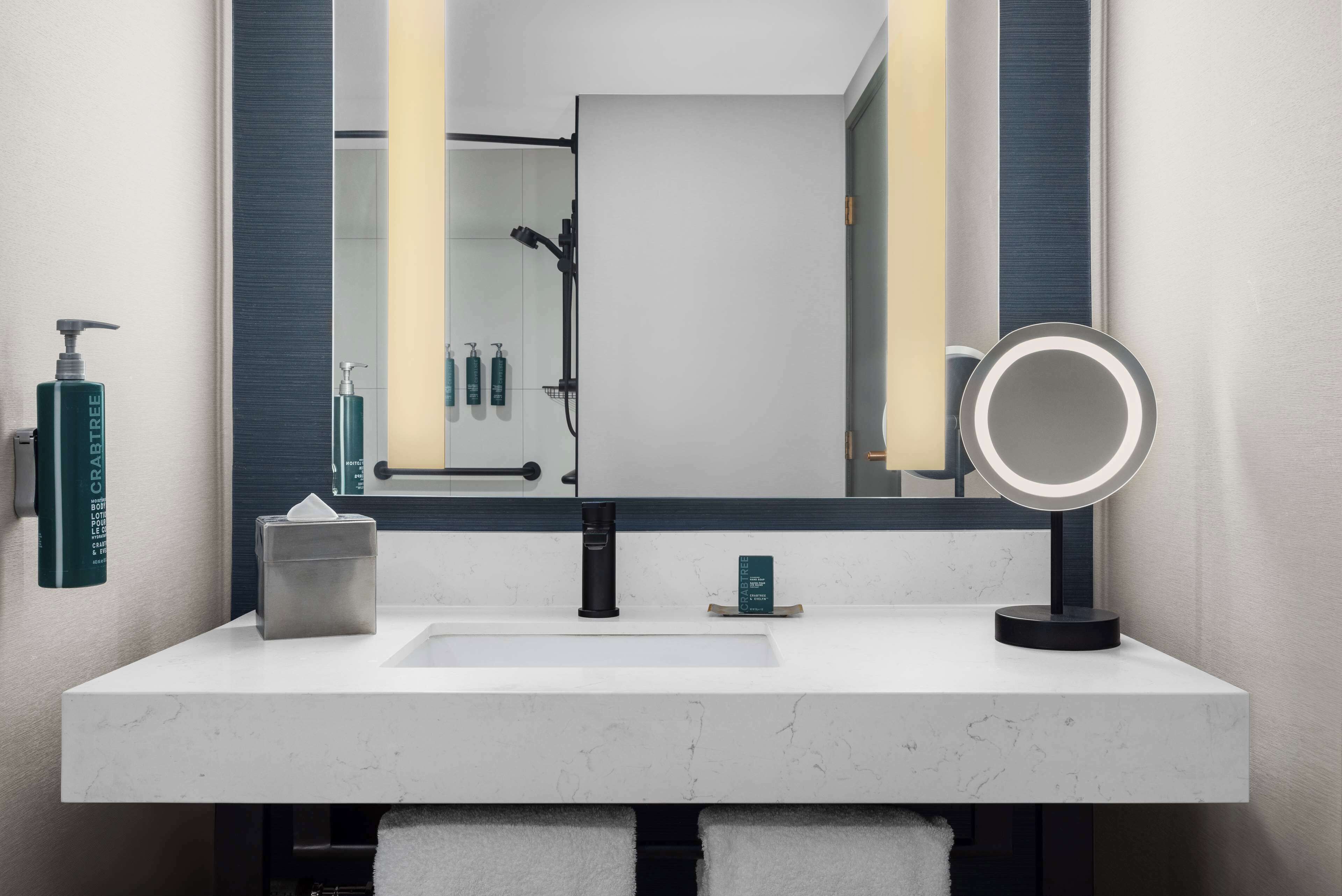 free toiletries, hair dryer, towels, soap