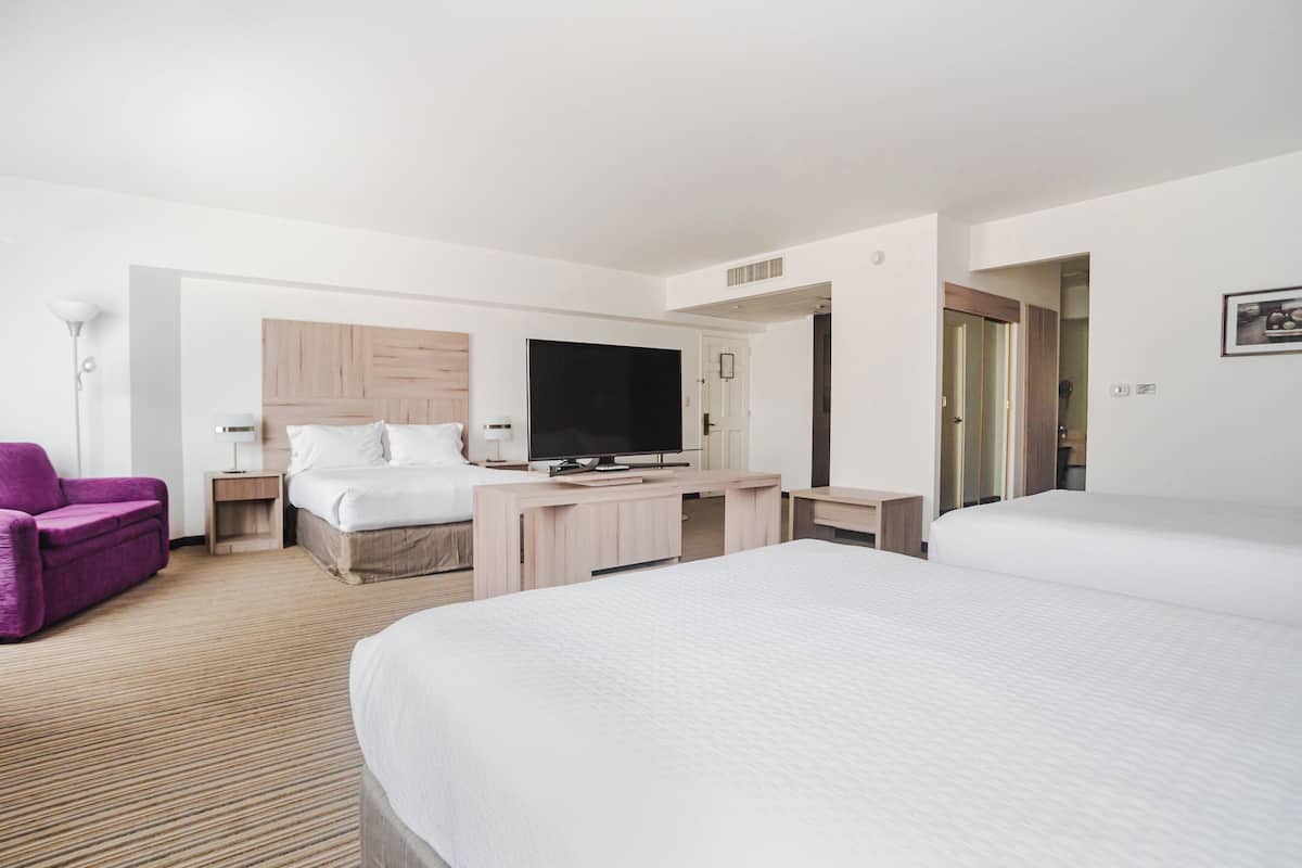 Premium Room, Multiple Beds, City View | Premium bedding, minibar, in-room safe, desk