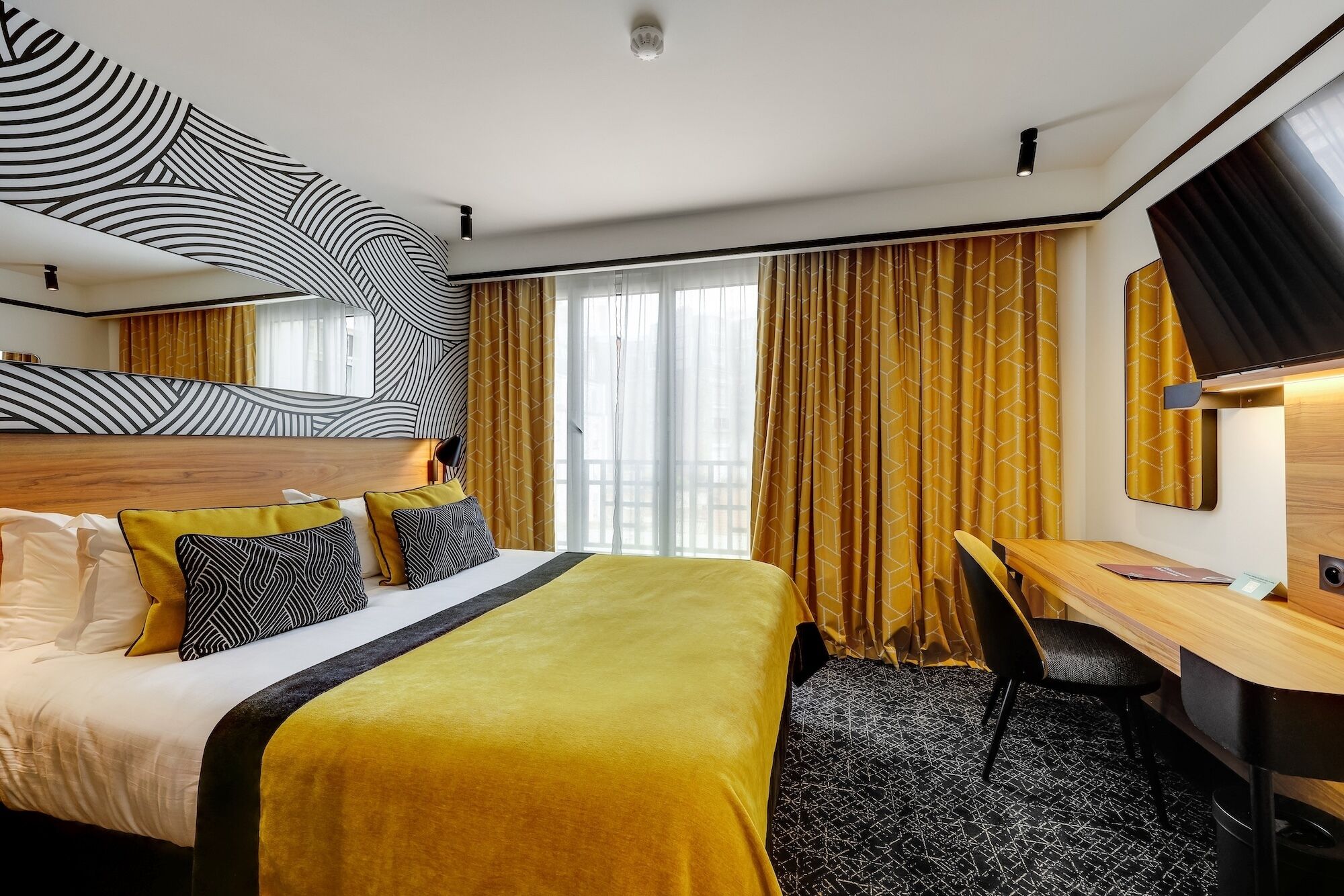 In-room safe, desk, blackout curtains, soundproofing
