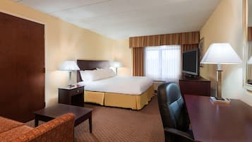 In-room safe, desk, laptop workspace, blackout curtains