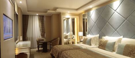 Minibar, in-room safe, desk, laptop workspace