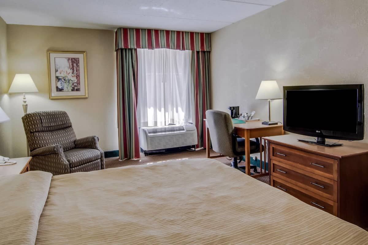 Room, 1 Queen Bed, Accessible, Non Smoking | In-room safe, desk, laptop workspace, blackout drapes