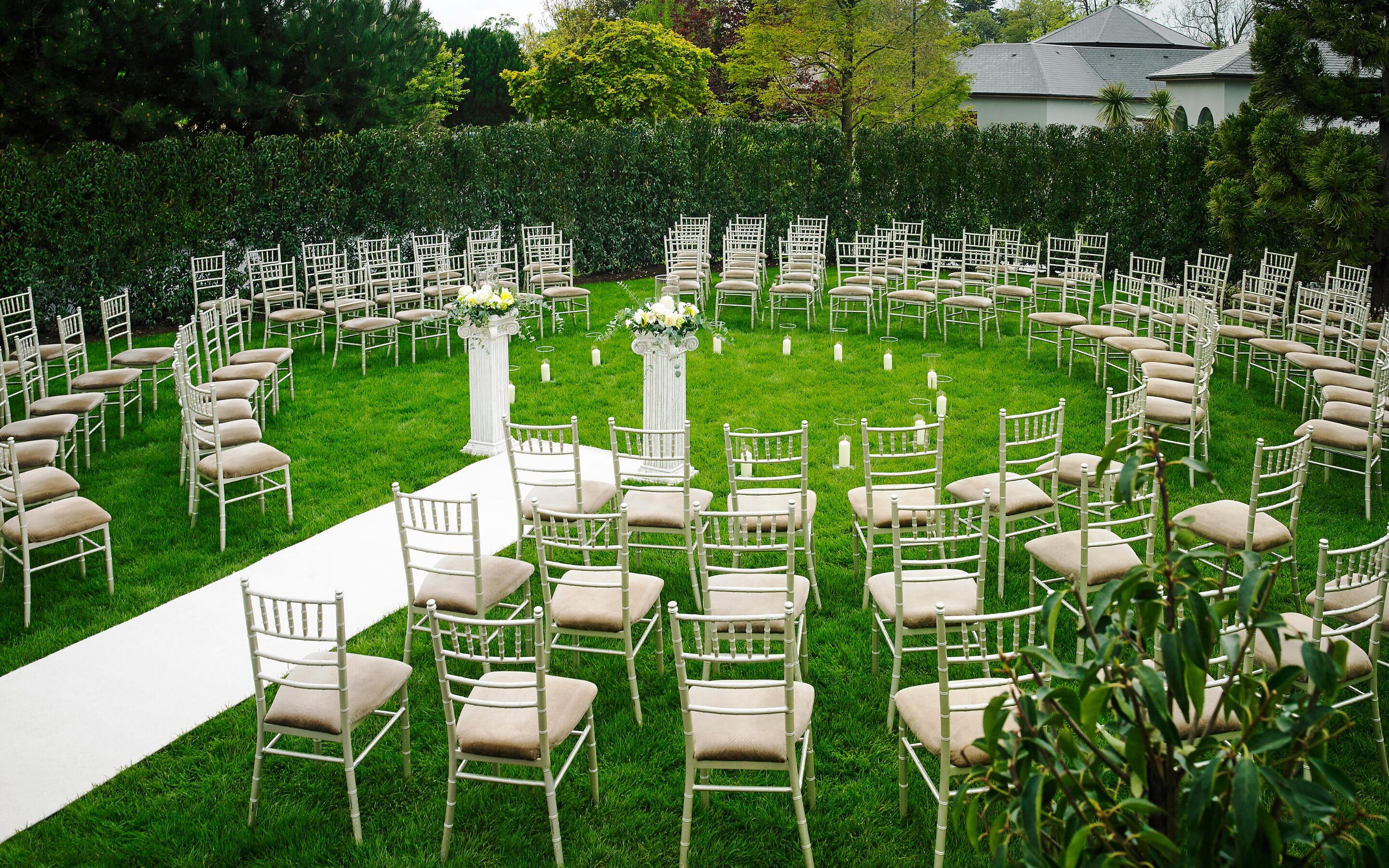 outdoor wedding area