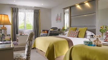 Premium bedding, pillowtop beds, desk, iron/ironing board
